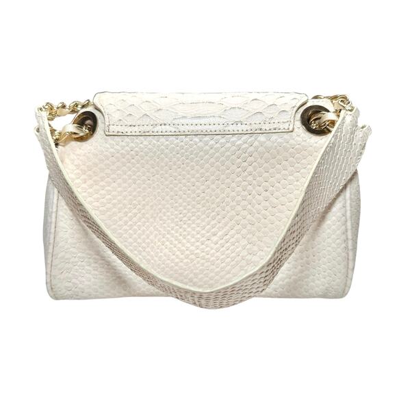 Banana Republic | Women | Vintage Cream Cow Leather Snake Textured Mini Handbag - Picture 6 of 16